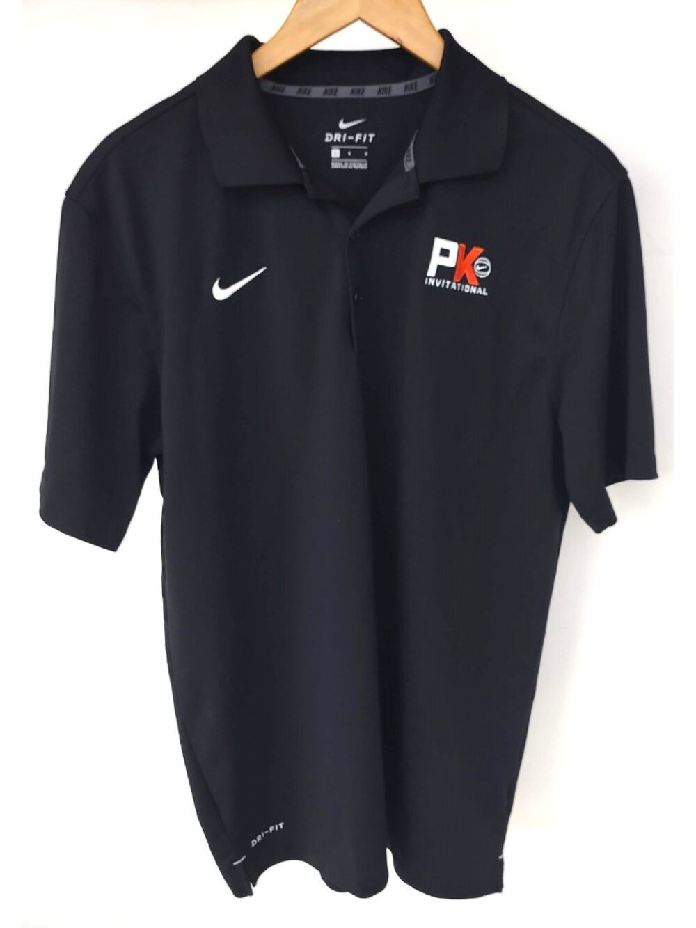 Nike Dri-Fit Golf Polo Large Black PK Invitational
